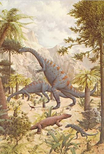 Reptiles mural triassic - mural,